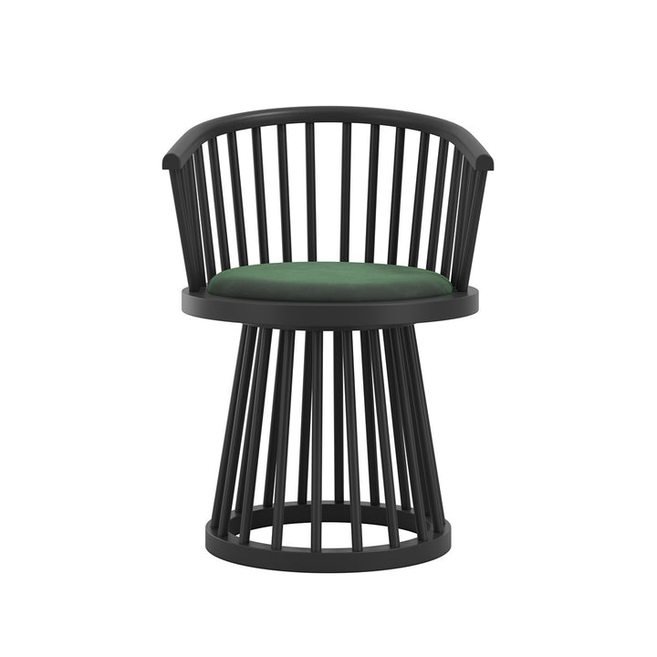 Elena Dining Chair - Forest Green & Black LPD Home 1