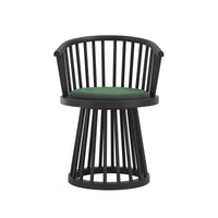 O&Co Elena Dining Chair in Forest Green & Black