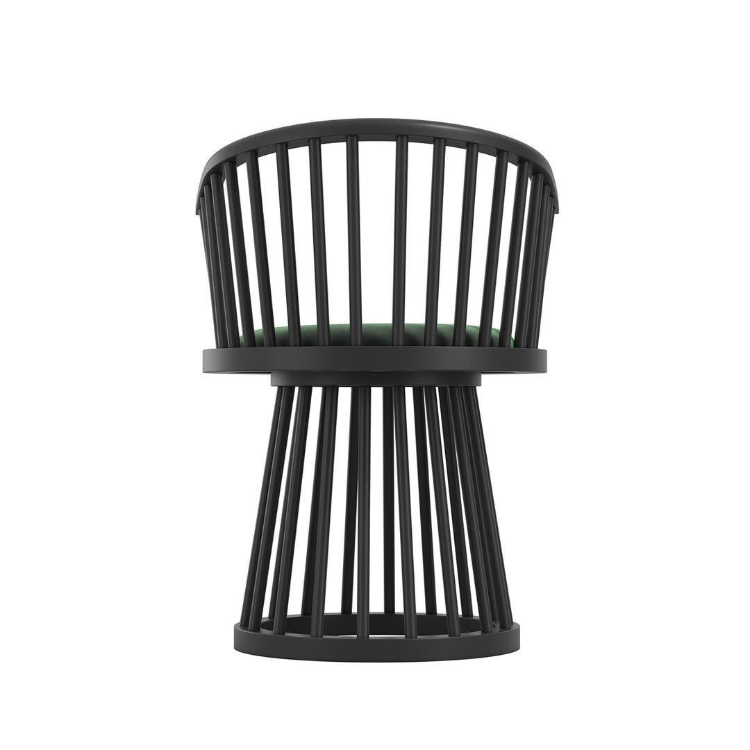 Elena Dining Chair - Forest Green & Black LPD Home 5