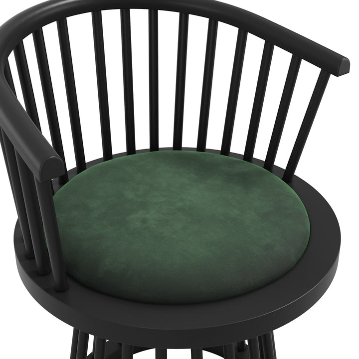 Elena Dining Chair - Forest Green & Black LPD Home 6