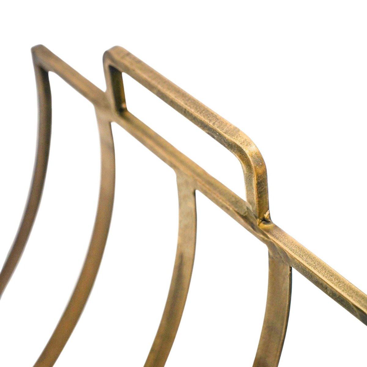 Ivyline Linear Log Basket in Brass