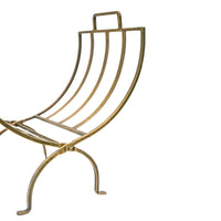 Ivyline Linear Log Basket in Brass