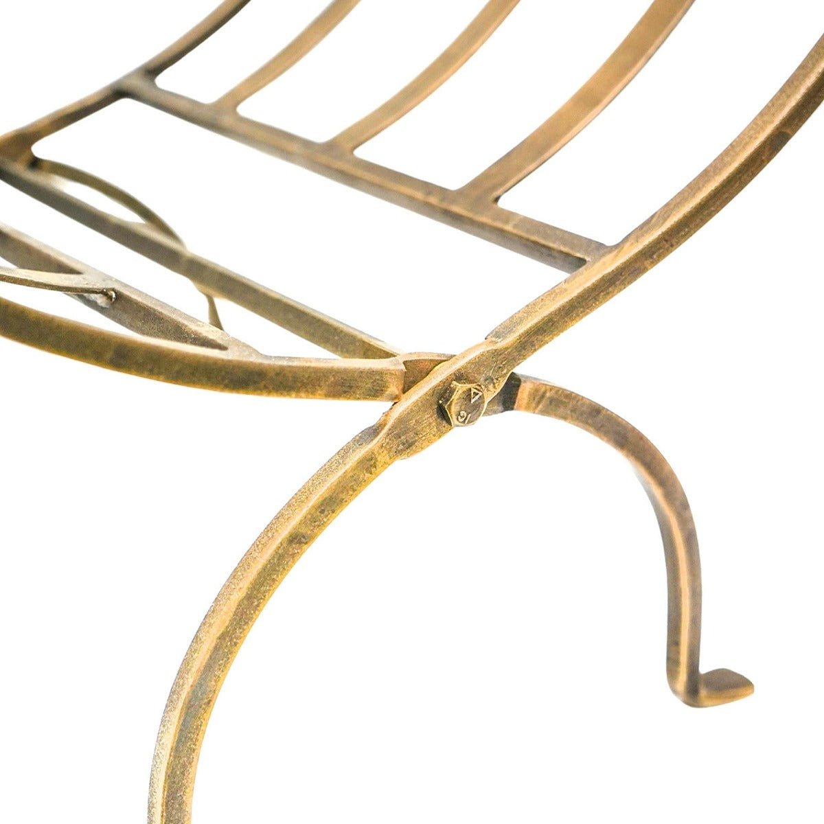 Ivyline Linear Log Basket in Brass