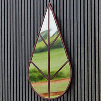 Ivyline Leaf Outdoor Mirror Natural Rust