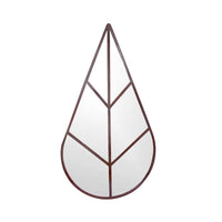 Ivyline Leaf Outdoor Mirror Natural Rust