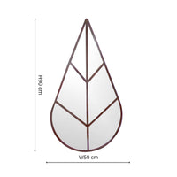 Ivyline Leaf Outdoor Mirror Natural Rust