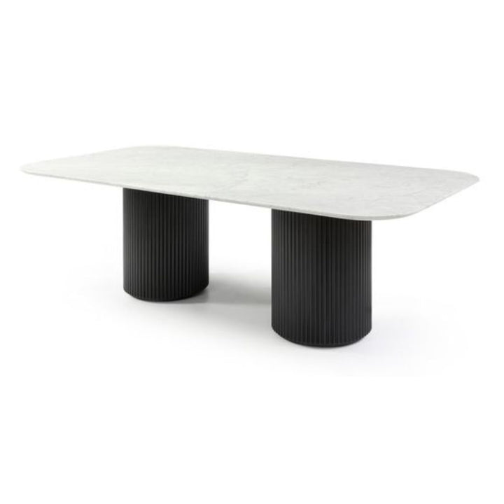 Lantine Marble 270cm Dining Table - Matte Black