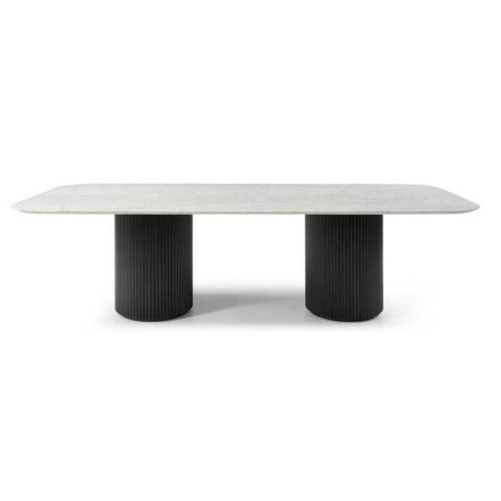 Lantine Marble 270cm Dining Table - Matte Black