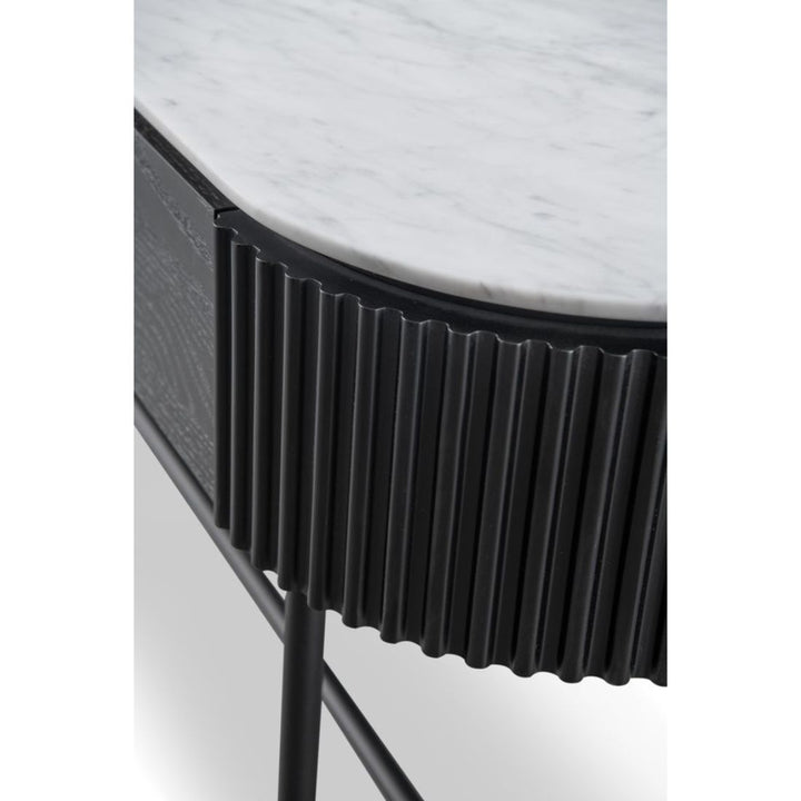 Lantine Marble Console Table - Matte Black