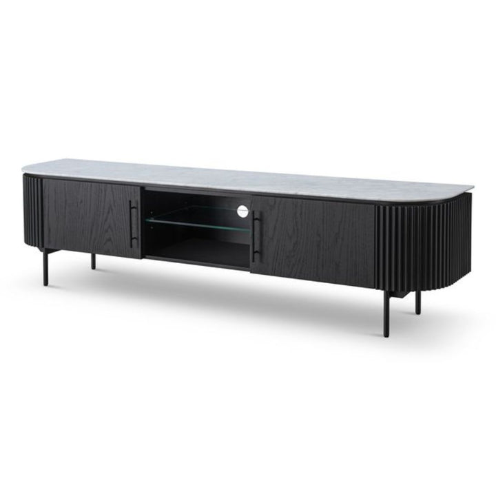 Lantine Marble TV Unit - Black Oak