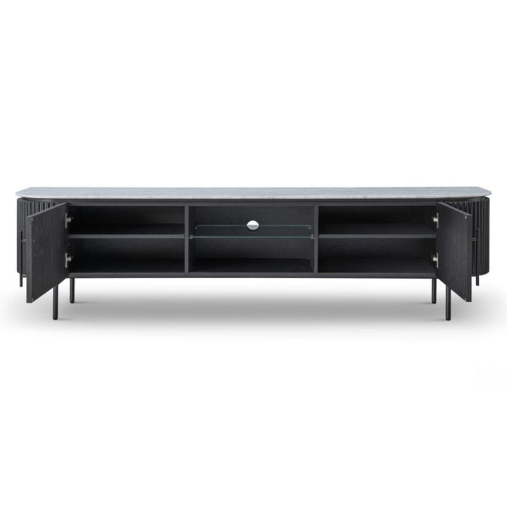 Lantine Marble TV Unit - Black Oak