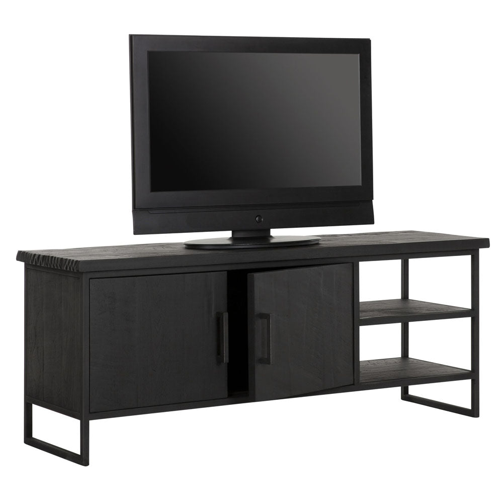  DTP Interiors-DTP Home Beam 2 TV Stand in Recycled Black Teakwood-Black 333 