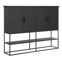 DTP Home Beam Cabinet with Open Rack in Recycled Black Teakwood