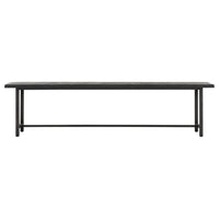 DTP Home Beam Bench with Recycled Teakwood Finish Top in Black