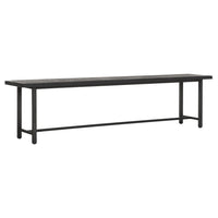 DTP Home Beam Bench with Recycled Teakwood Finish Top in Black