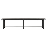 DTP Home Beam Bench with Recycled Teakwood Finish Top in Black