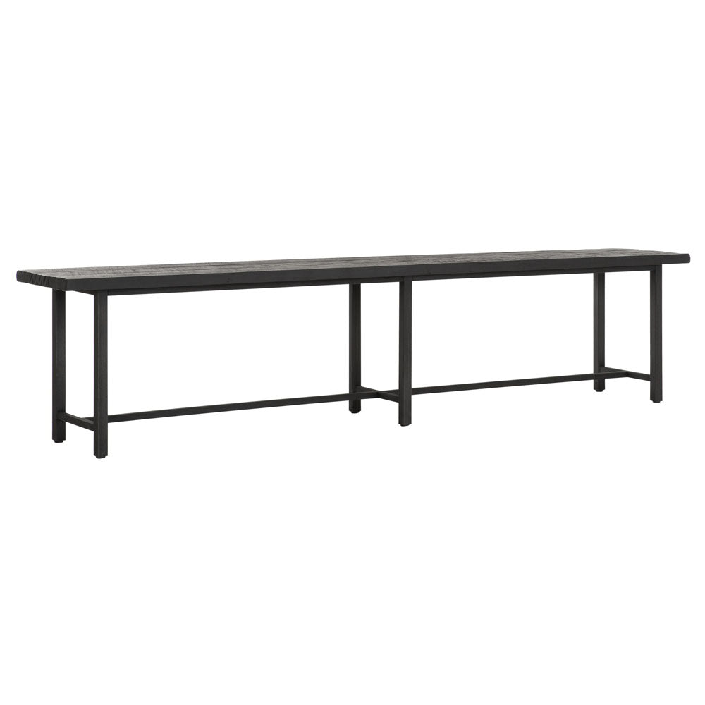  DTP Interiors-DTP Home Beam Bench with Recycled Teakwood Finish Top in Black-Black 941 