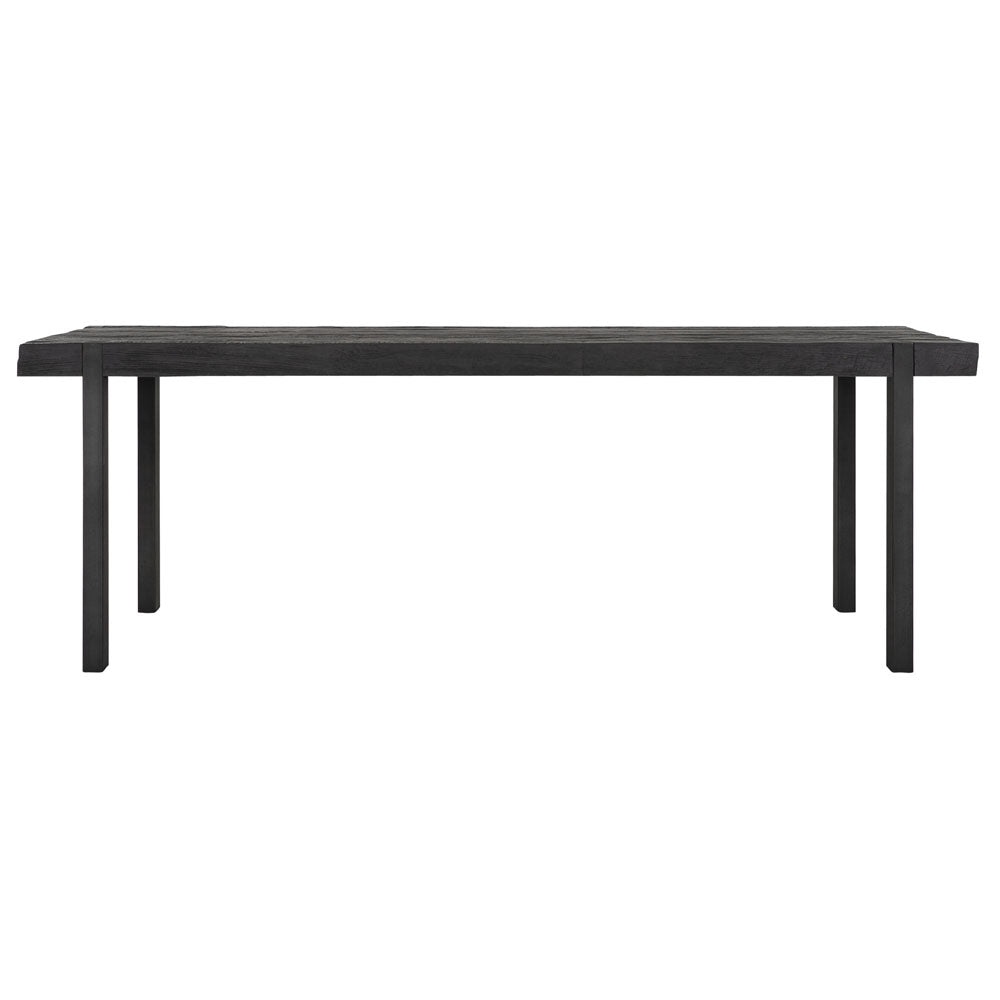  DTP Interiors-DTP Home Beam Dining Table with Recycled Teakwood Finish Top in Black-Black 101 