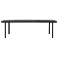 DTP Home Beam Dining Table with Recycled Teakwood Finish Top in Black