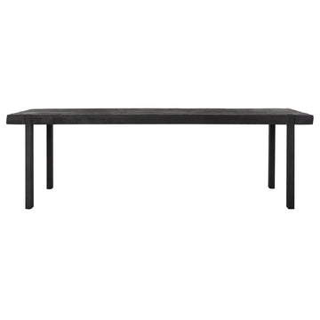 DTP Home Beam Dining Table with Recycled Teakwood Finish Top in Black