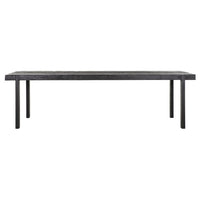 DTP Home Beam Dining Table with Recycled Teakwood Finish Top in Black