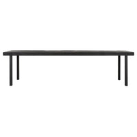 DTP Home Beam Dining Table with Recycled Teakwood Finish Top in Black