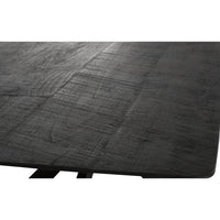 DTP Home Curves Rectangular Dining Table in Black Recycled Teakwood Finish