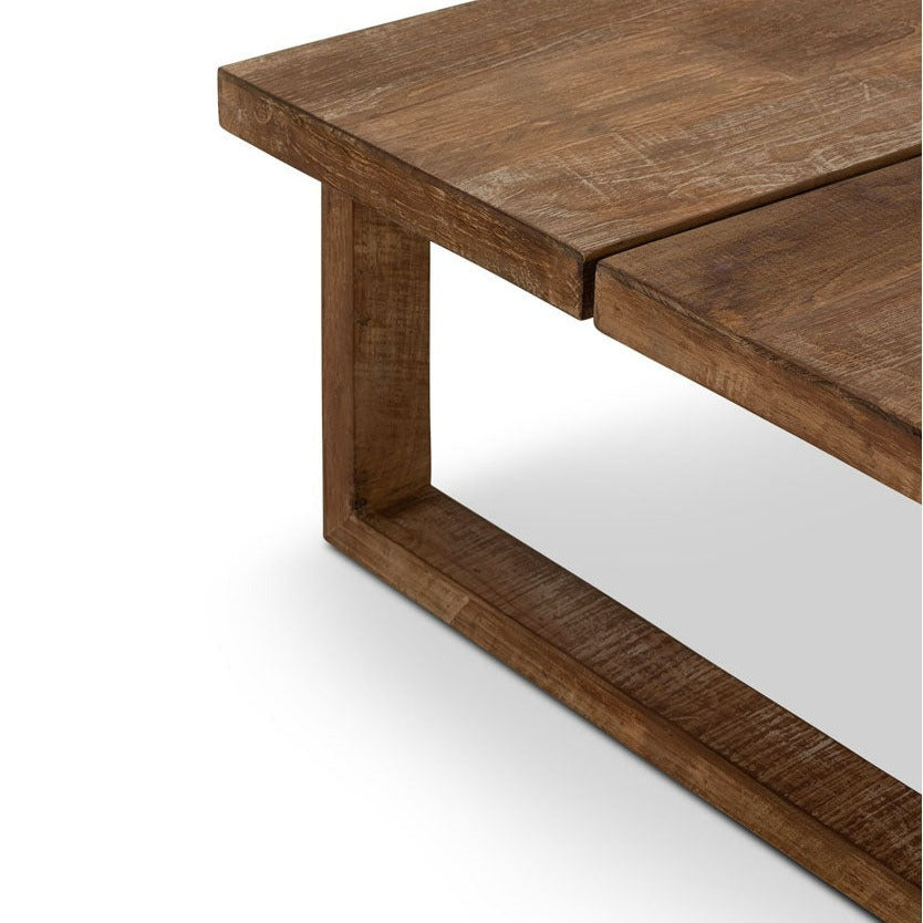  DTP Interiors-DTP Interiors Icon Rectangular Coffee Table in Recycled Teakwood-Brown 501 