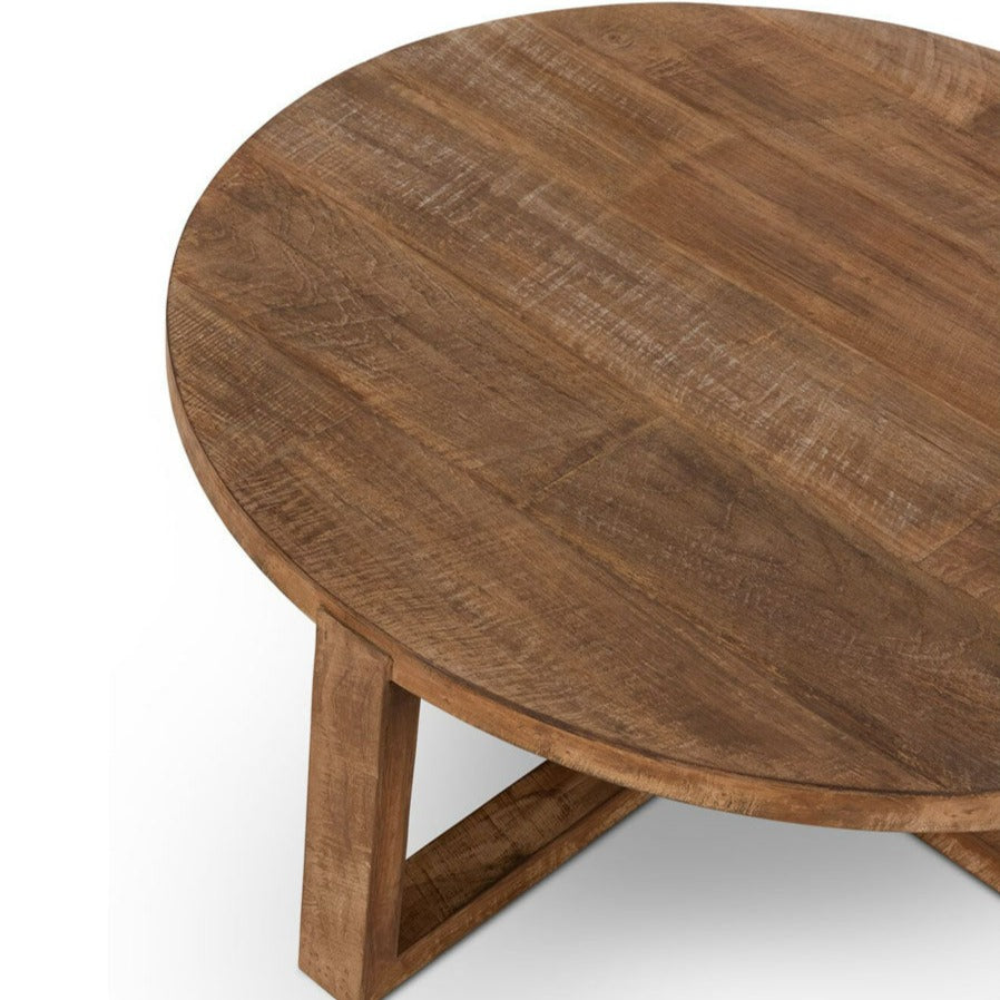 DTP Interiors Icon Round Coffee Table in Recycled Teakwood