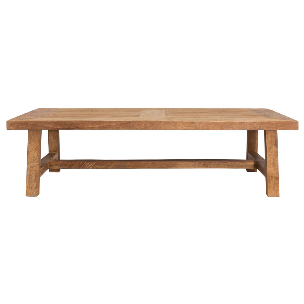  DTP Interiors-DTP Interiors Monastery Rectangular Coffee Table in Recycled Teakwood-Brown 229 