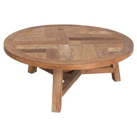 DTP Interiors Monastery Round Coffee Table in Recycled Teakwood