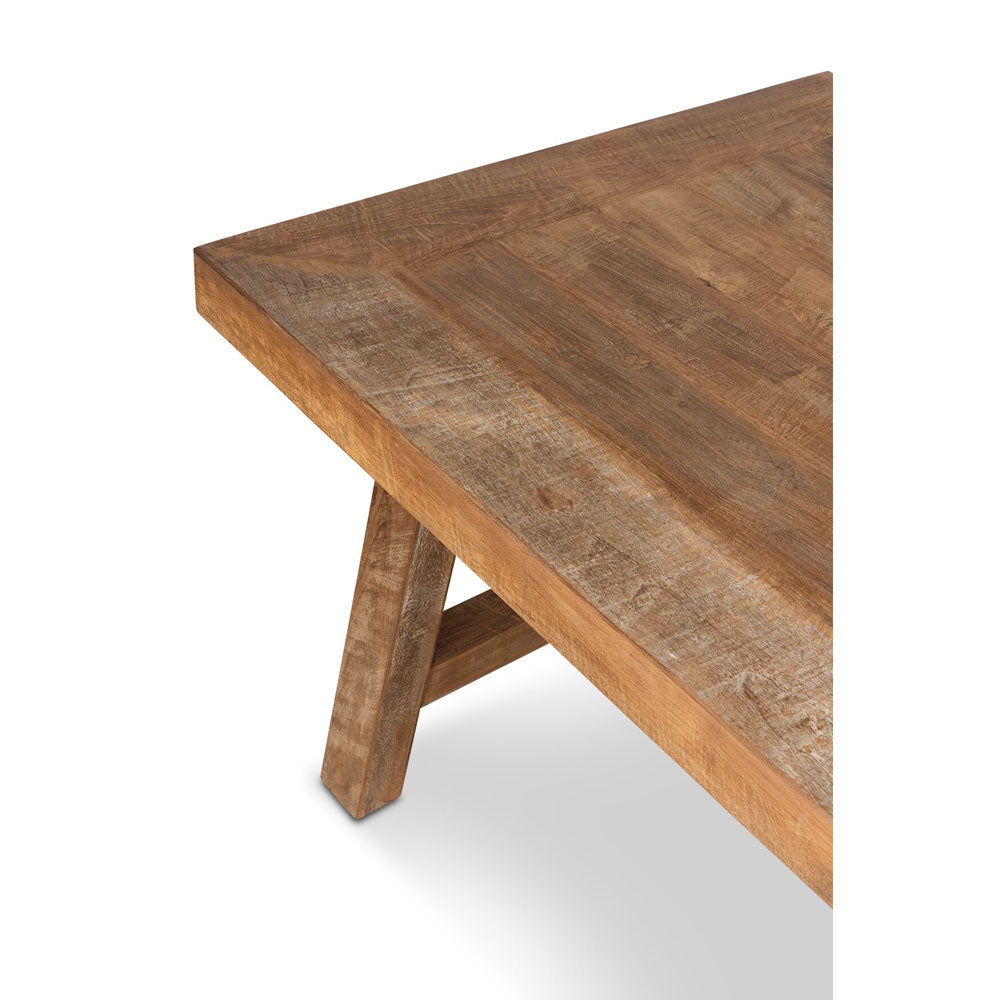 DTP Home Monastery Rectangular Dining Table in Recycled Teakwood Finish