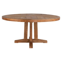 DTP Home Castello Round Dining Table in Recycled Teakwood Finish