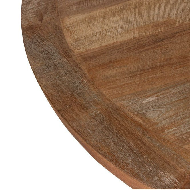 DTP Home Castello Round Dining Table in Recycled Teakwood Finish