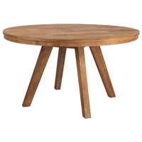 DTP Home Tradition Round Dining Table in Recycled Teakwood Finish