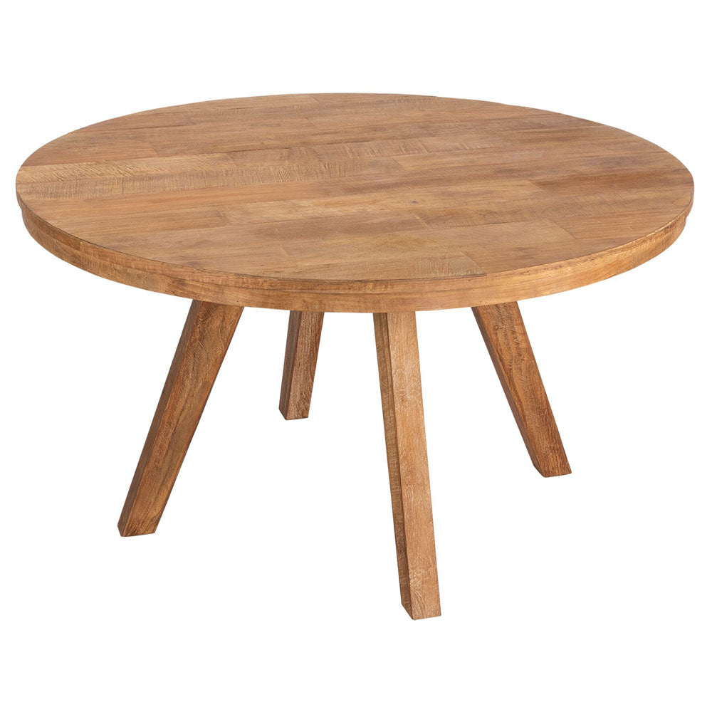 DTP Home Tradition Round Dining Table in Recycled Teakwood Finish