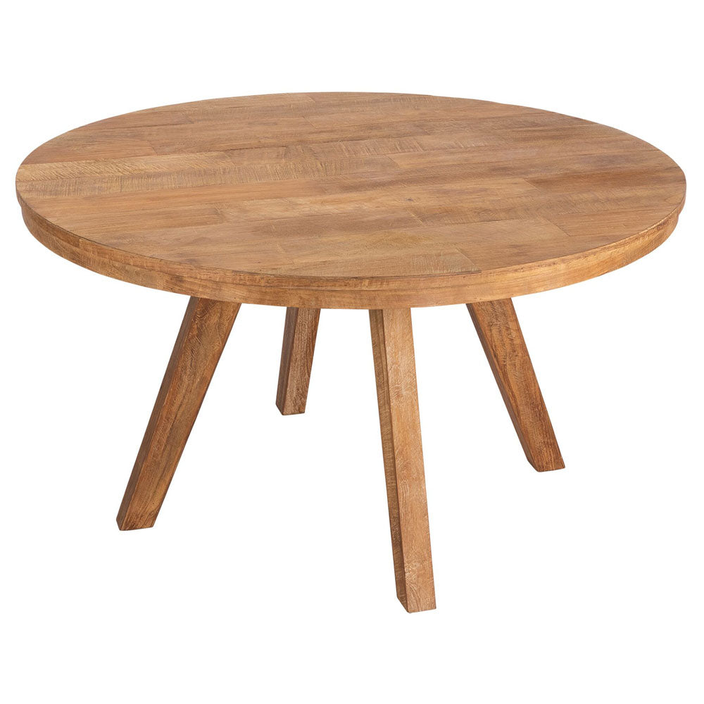  DTP Interiors-DTP Home Tradition Round Dining Table in Recycled Teakwood Finish-Brown 125 