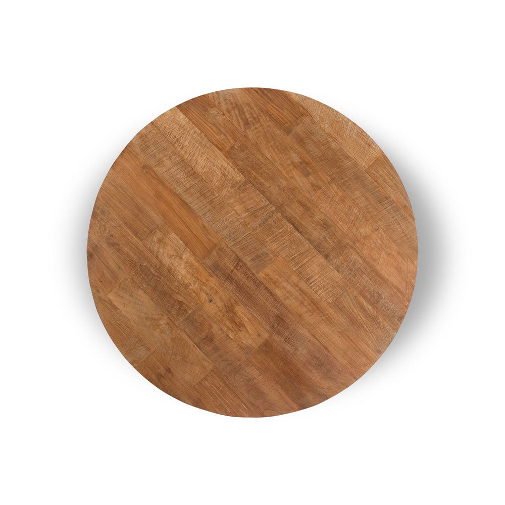  DTP Interiors-DTP Home Tradition Round Dining Table in Recycled Teakwood Finish-Brown 893 