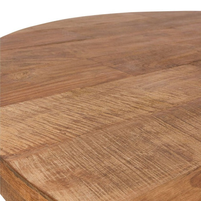 DTP Home Tradition Round Dining Table in Recycled Teakwood Finish