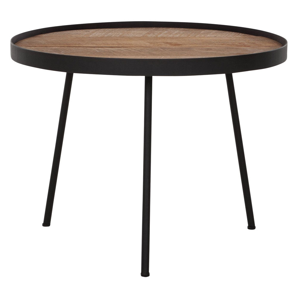  DTP Interiors-DTP Home Saturnus Round Coffee Table in Recycled Teakwood Finish-Brown 437 