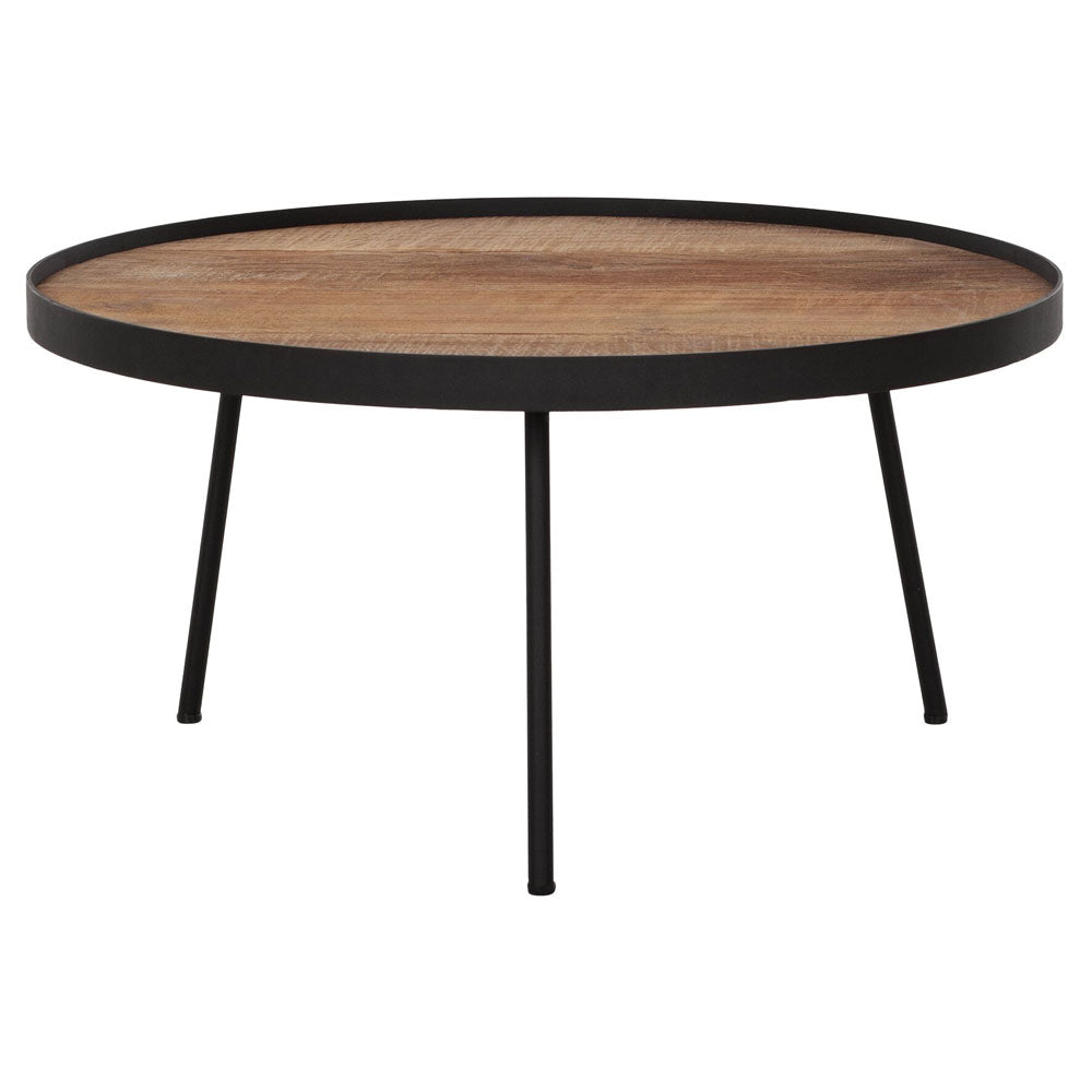 DTP Home Saturnus Round Coffee Table in Recycled Teakwood Finish