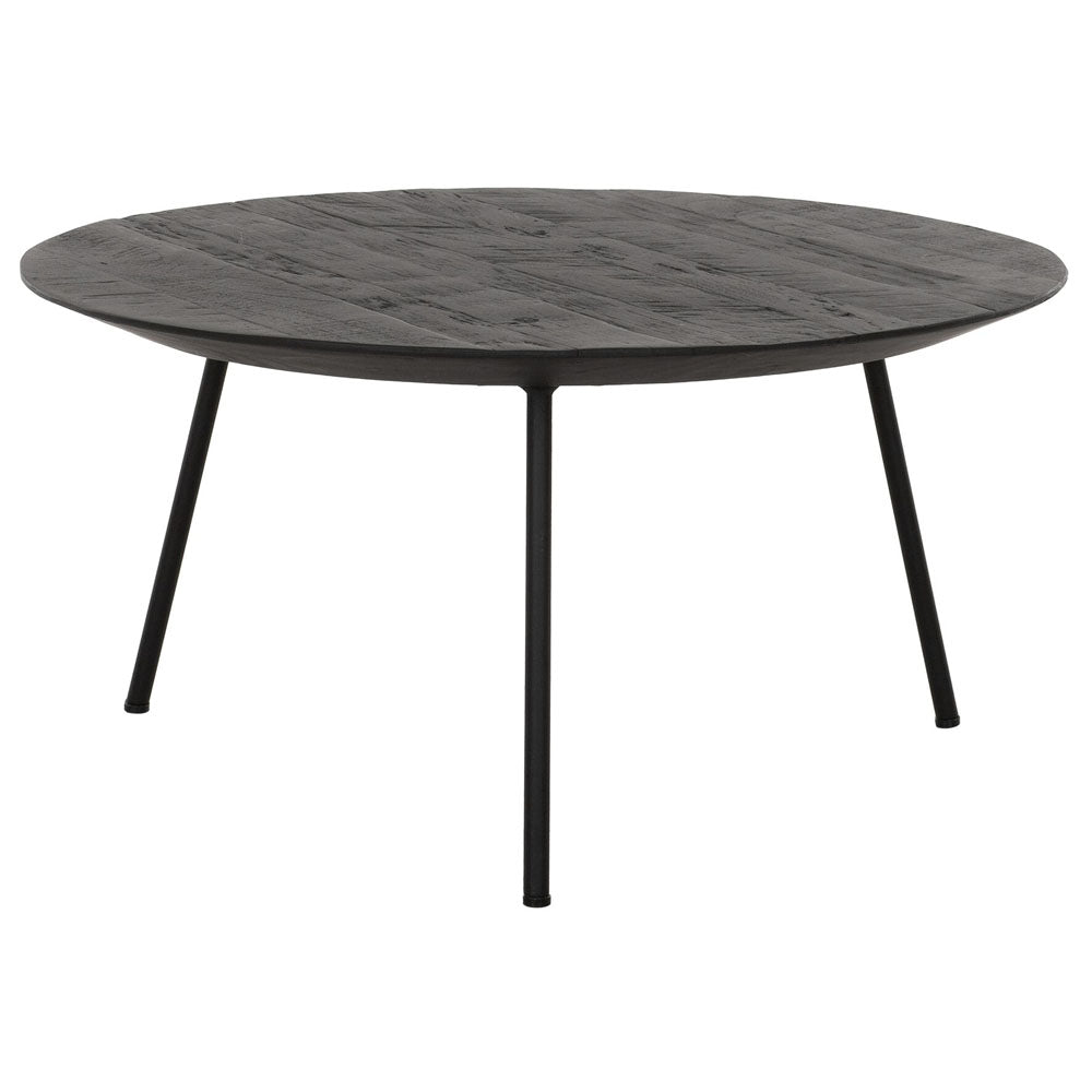 DTP Home Jupiter Coffee Table in Black Recycled Teakwood Finish