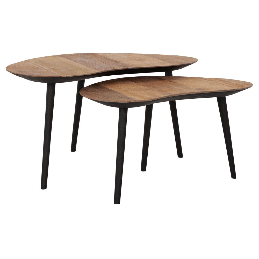 DTP Interiors Organus Set of 2 Coffee Tables in Recycled Natural Teakwood