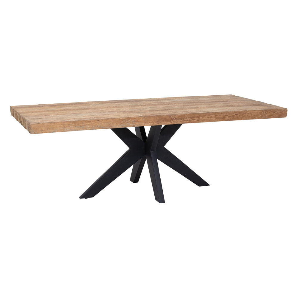 DTP Home Newton Rectangular Dining Table in Recycled Teakwood Finish