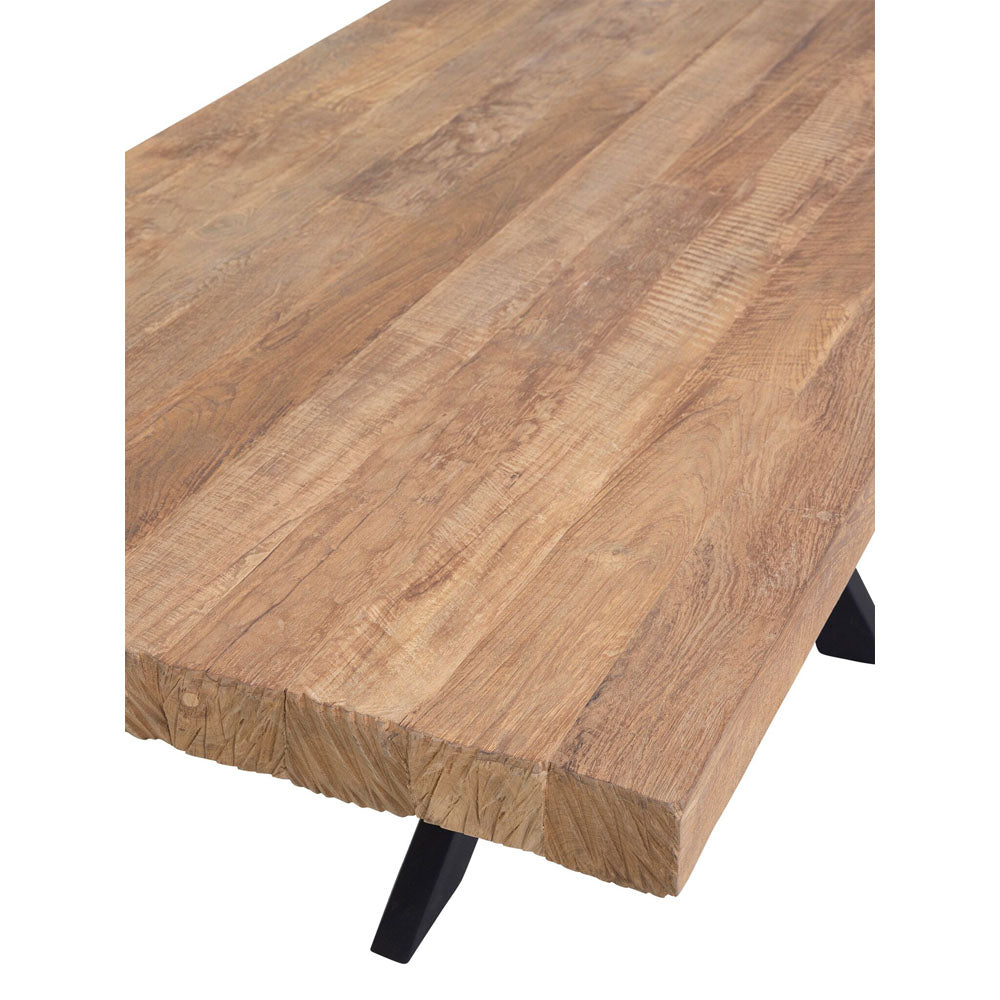 DTP Home Newton Rectangular Dining Table in Recycled Teakwood Finish