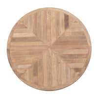 DTP Home Einstein Round Dining Table in Recycled Teakwood Finish