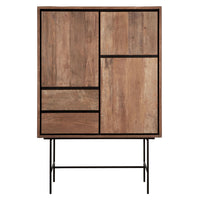 DTP Home Metropole 3 Door Cupboard in Recycled Teakwood Finish