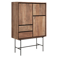 DTP Home Metropole 3 Door Cupboard in Recycled Teakwood Finish