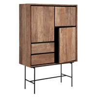 DTP Home Metropole 3 Door Cupboard in Recycled Teakwood Finish