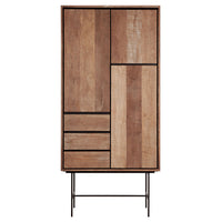 DTP Home Metropole 3 Door Cupboard in Recycled Teakwood Finish